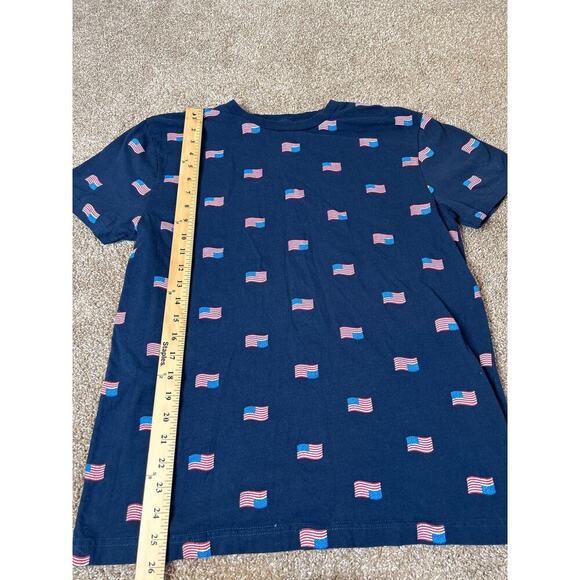 Isaac Morris Shirt Men's Blue Stars Stripes USA Flag All Over Print USA SZ MD - Picture 6 of 11